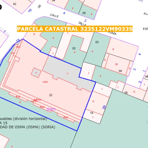 Plano de la Parcela en la Ciudad de Osma