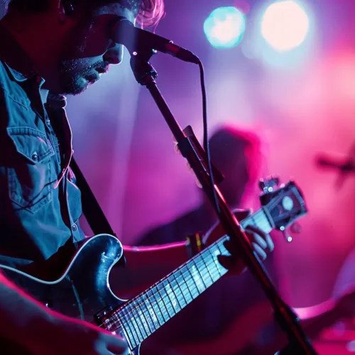 imagen de musico tocando la guitarra.